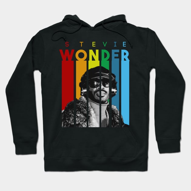 stevie wonder rainbow retro Hoodie by christinehearst